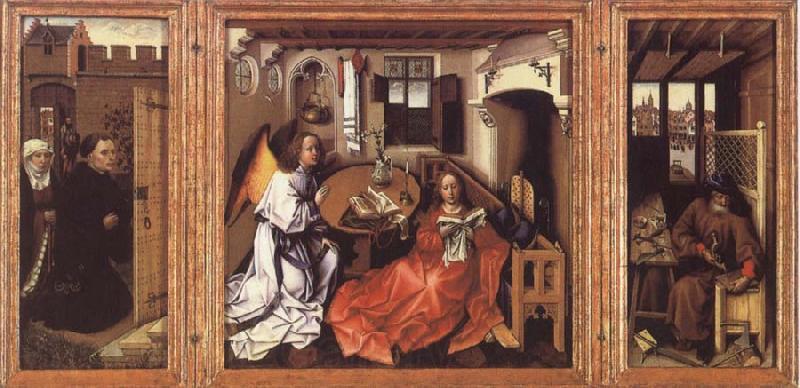 Robert Campin Annunciation The Merode Altarpiece Germany oil painting art